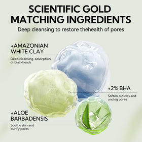 LANBENA peel-off mask mid-peel showing effective impurity removal