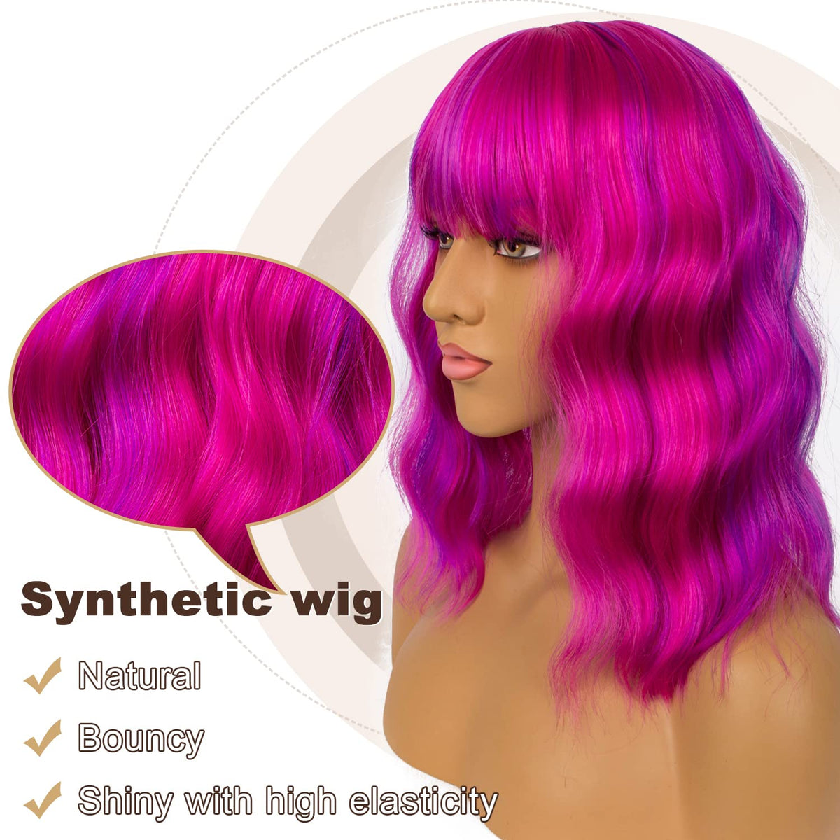 LANCAINI close-up of wave texture highlighting soft, realistic synthetic fibers