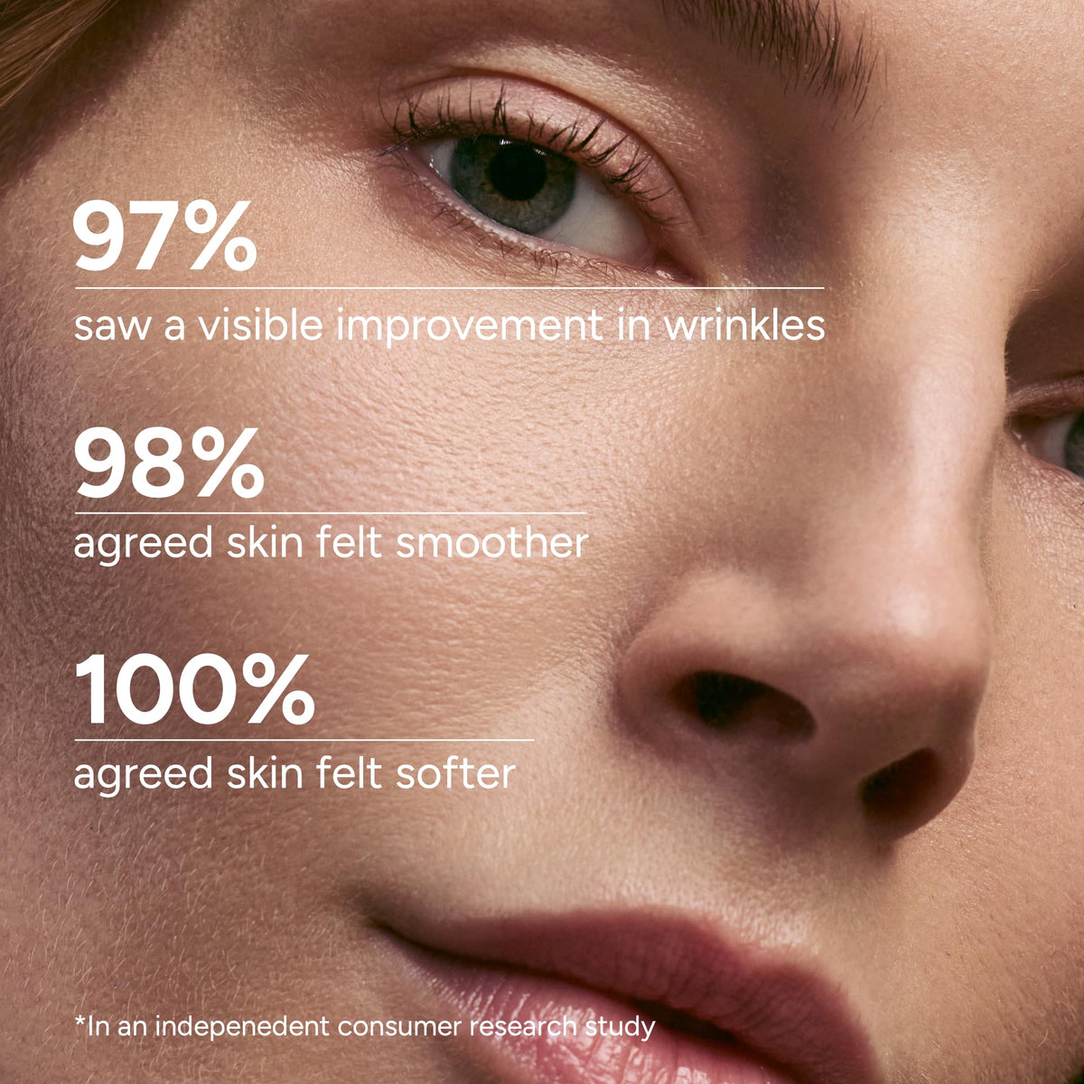 Lancer Skincare application on cheek demonstrating gentle massage and improved skin texture benefit