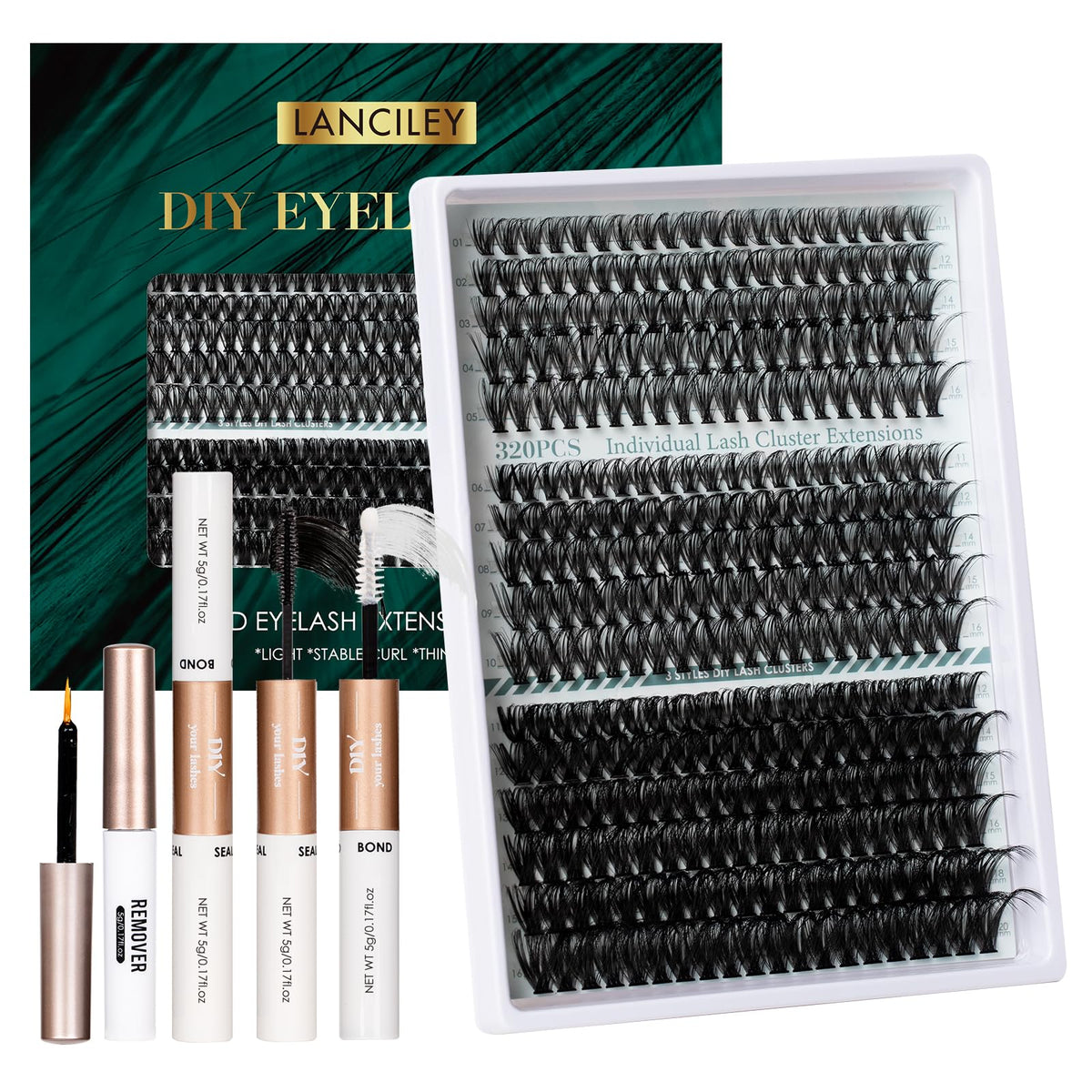 Lanciley front packaging showing full kit and benefit of organized starter set