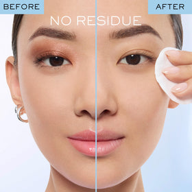 Lancôme Bi-Facil before and after eye showing cleaner lash line and reduced residue benefit