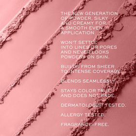 Lancôme powder texture close-up illustrating silky blendability and fine finish