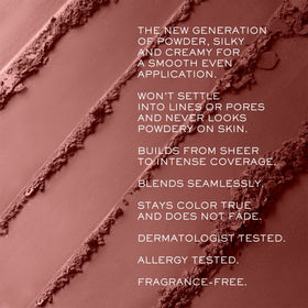 Lancôme powder texture close-up highlighting ultra-fine silky finish for smooth blending