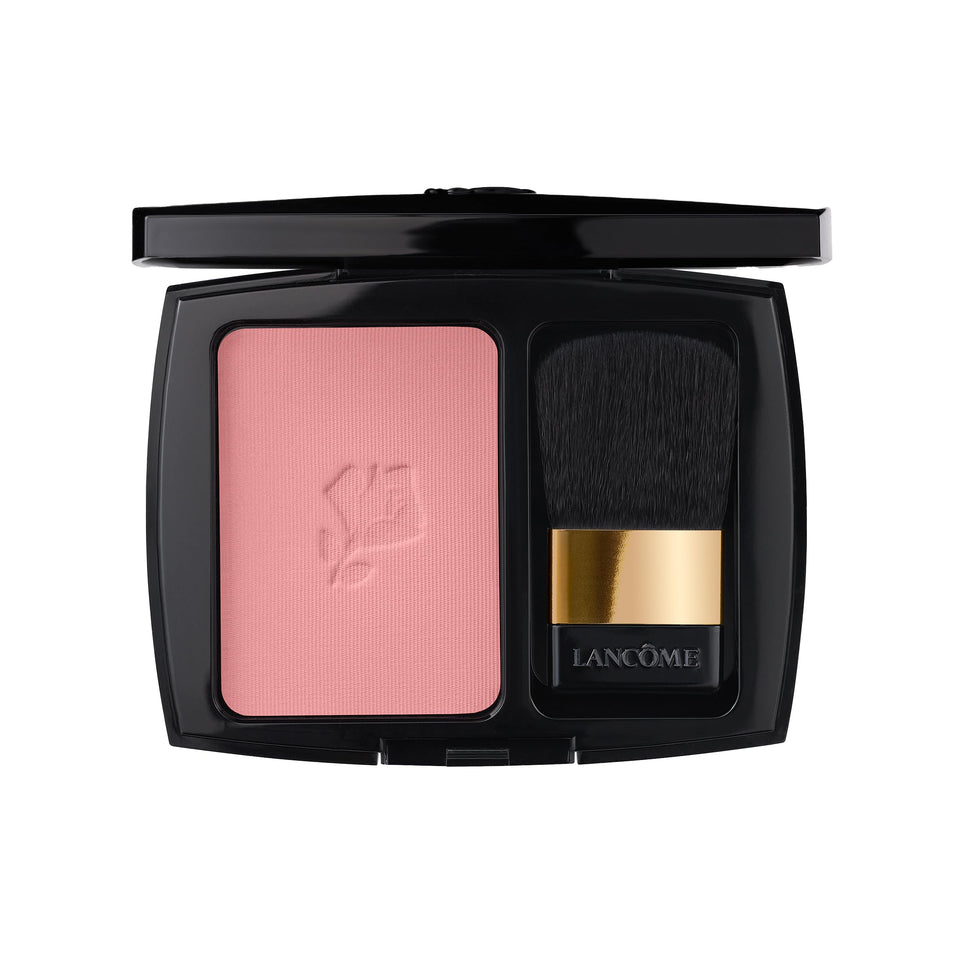 Lancôme compact front view showing blush and brush for effortless application