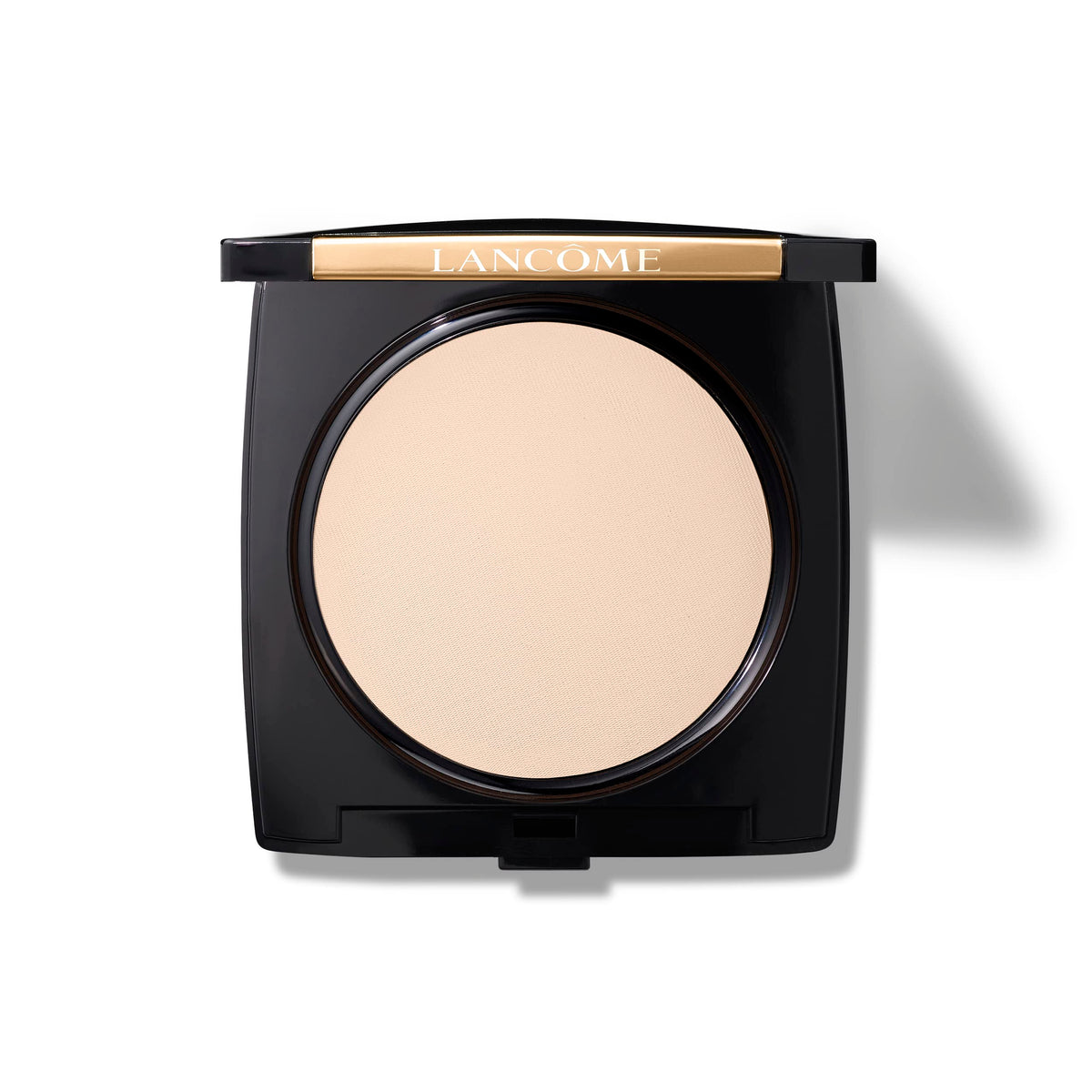 Lancôme compact front view showing sleek design and portability benefit