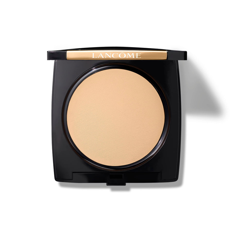 Lancôme compact front view showing sleek case and portable design benefit