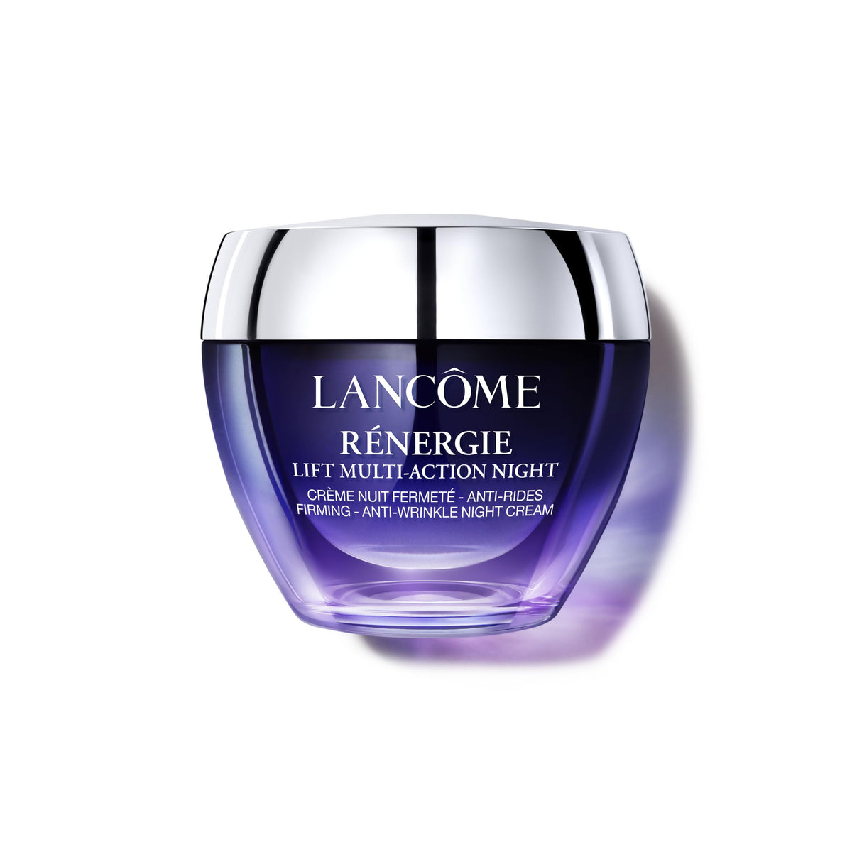 Lancôme jar front view showing elegant packaging and overnight lifting benefit
