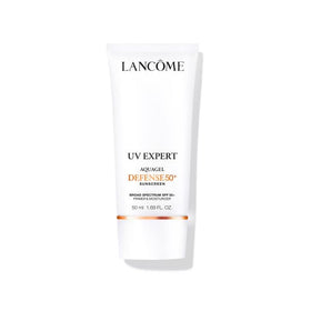 Lancôme front tube showing UV Expert SPF 50 protecting skin