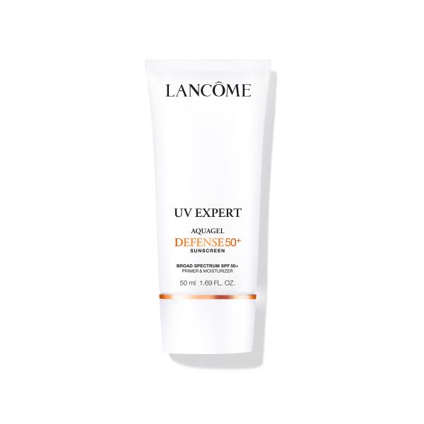 Lancôme front tube showing UV Expert SPF 50 protecting skin