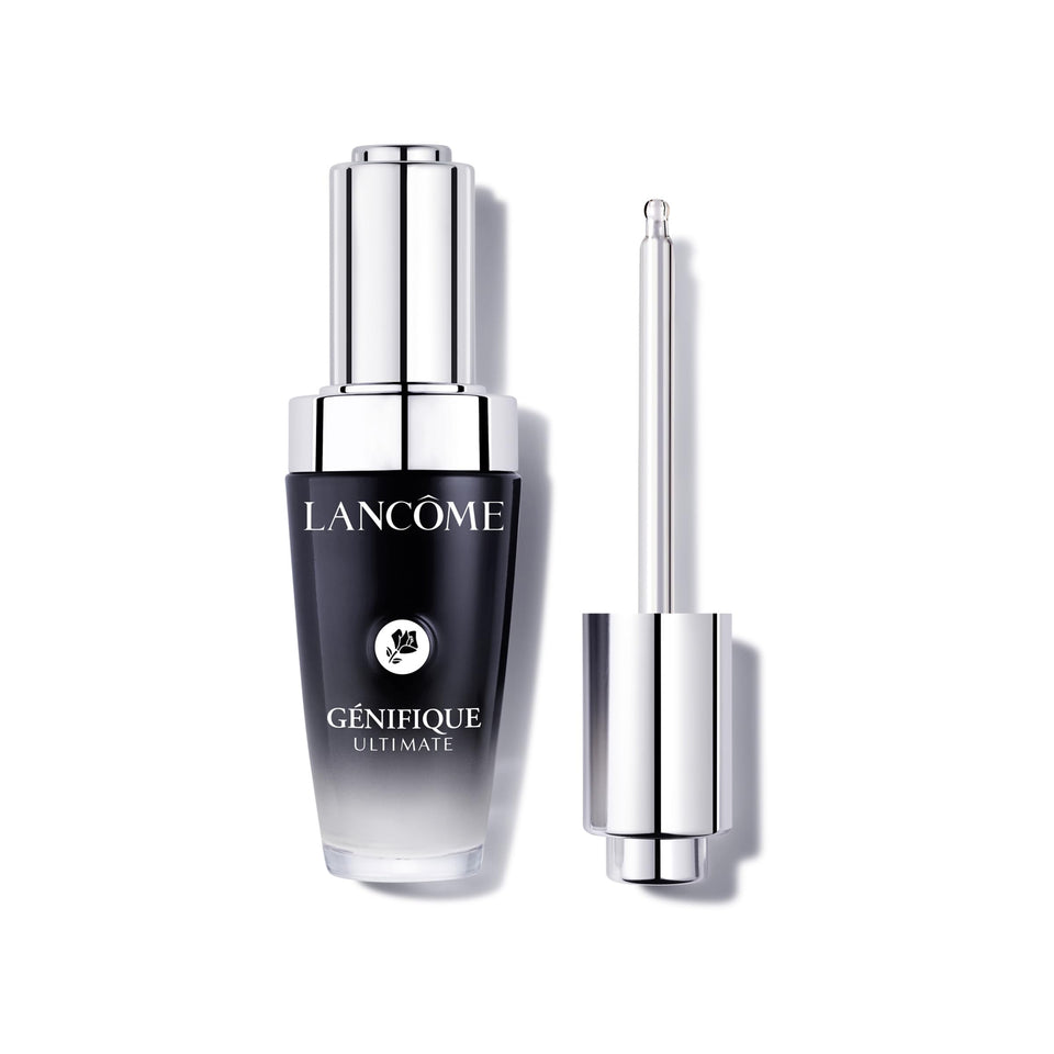 Lancôme Génifique bottle front showing elegant packaging and immediate skincare benefit
