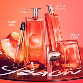 Lancôme gift set styled on table with flowers showing ideal Mother's Day presentation