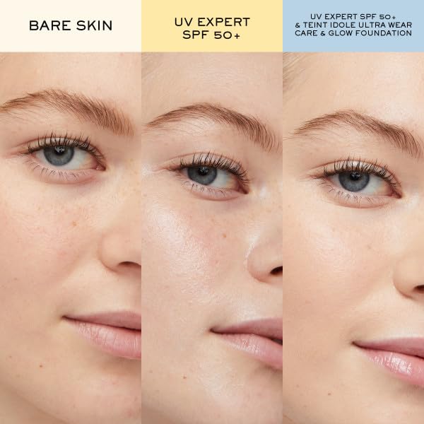 Lancôme ingredient label highlighting vitamin E and moringa extract benefits
