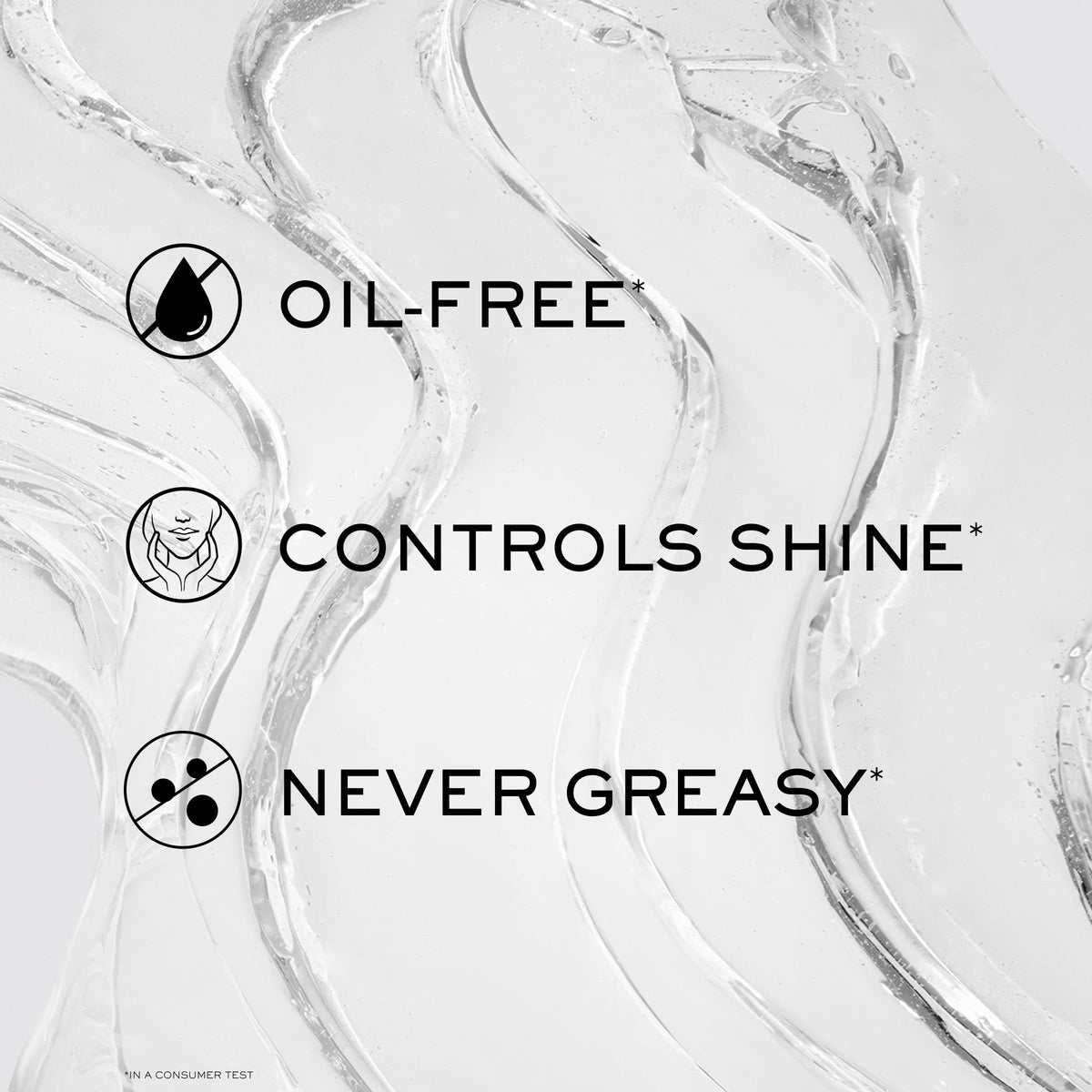 Lancôme pump dispensing primer illustrating easy, controlled application