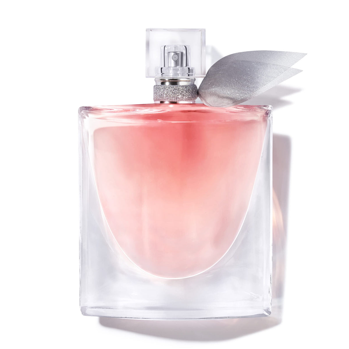 Lancôme La Vie Est Belle front bottle showing elegant glass and ribbon, inspires joyful luxury