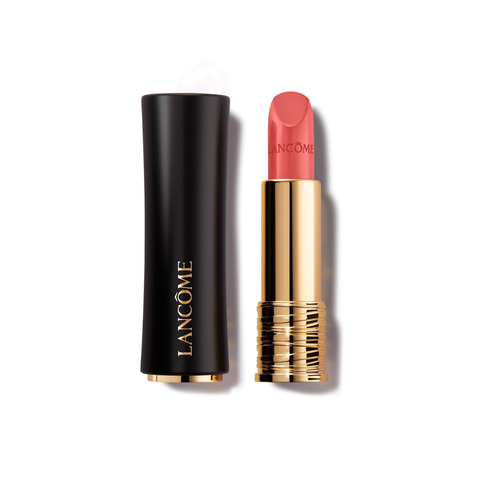 Lancôme L'Absolu Rouge front shot showing elegant case and shade benefit of luxury finish