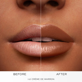 Lancôme lipstick inside handbag lifestyle showing portable beauty on-the-go benefit