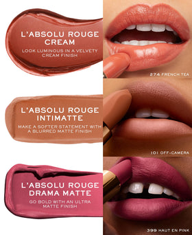 Lancôme ingredients label close-up showing rose balm and hyaluronic acid benefit