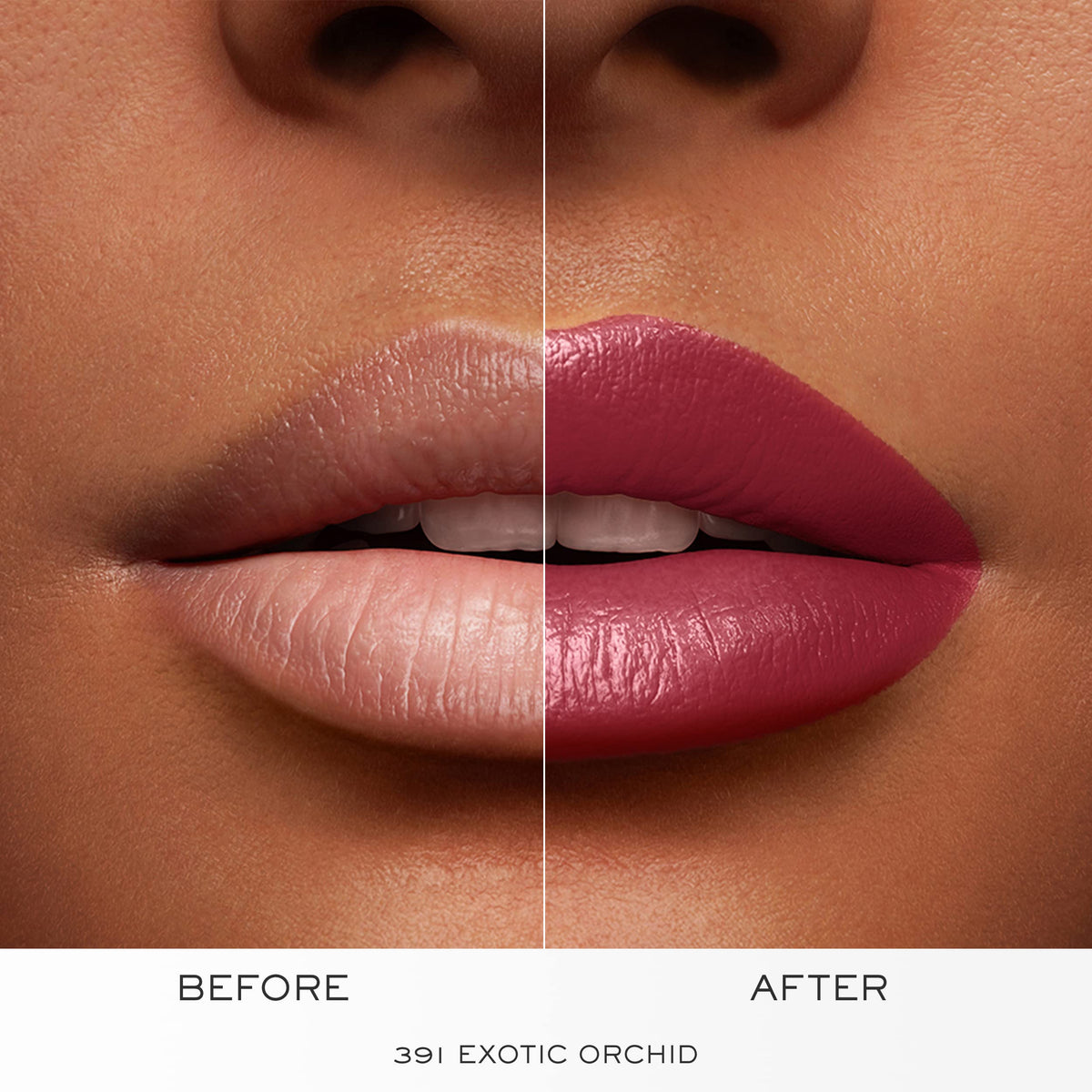 Lancôme lipstick beside ruler for scale showing size and travel-friendly benefit