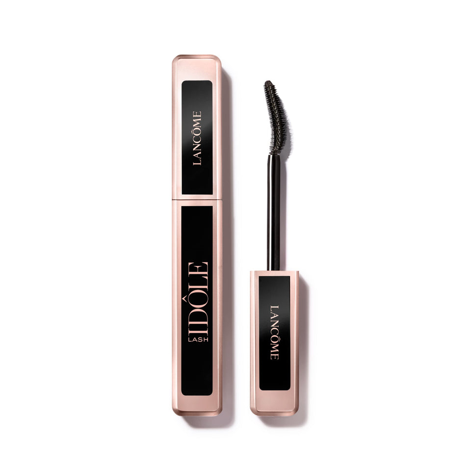 Lancôme Lash Idôle front packaging showing sleek black tube and logo, elegant presentation benefit