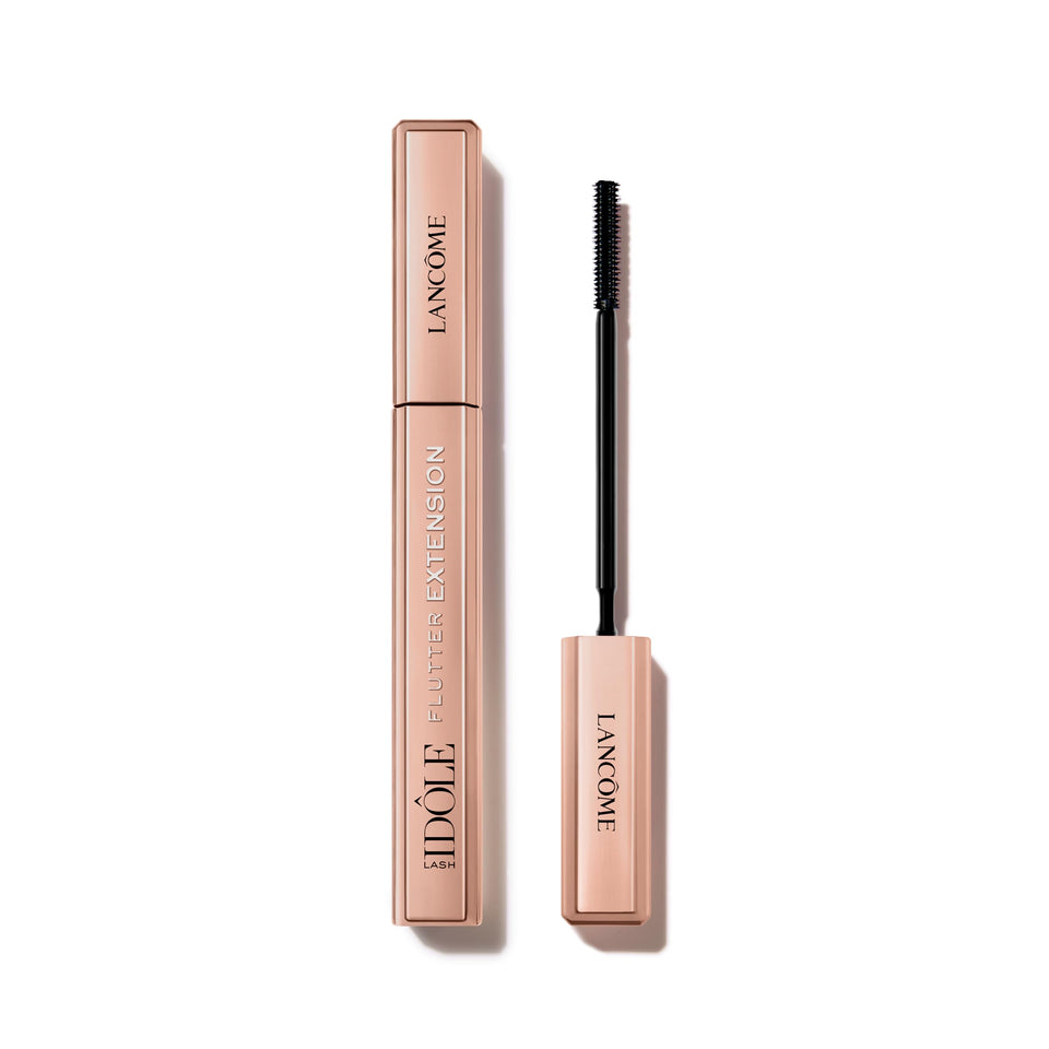 Lancôme product front packaging shows sleek mascara tube and branding for premium appeal