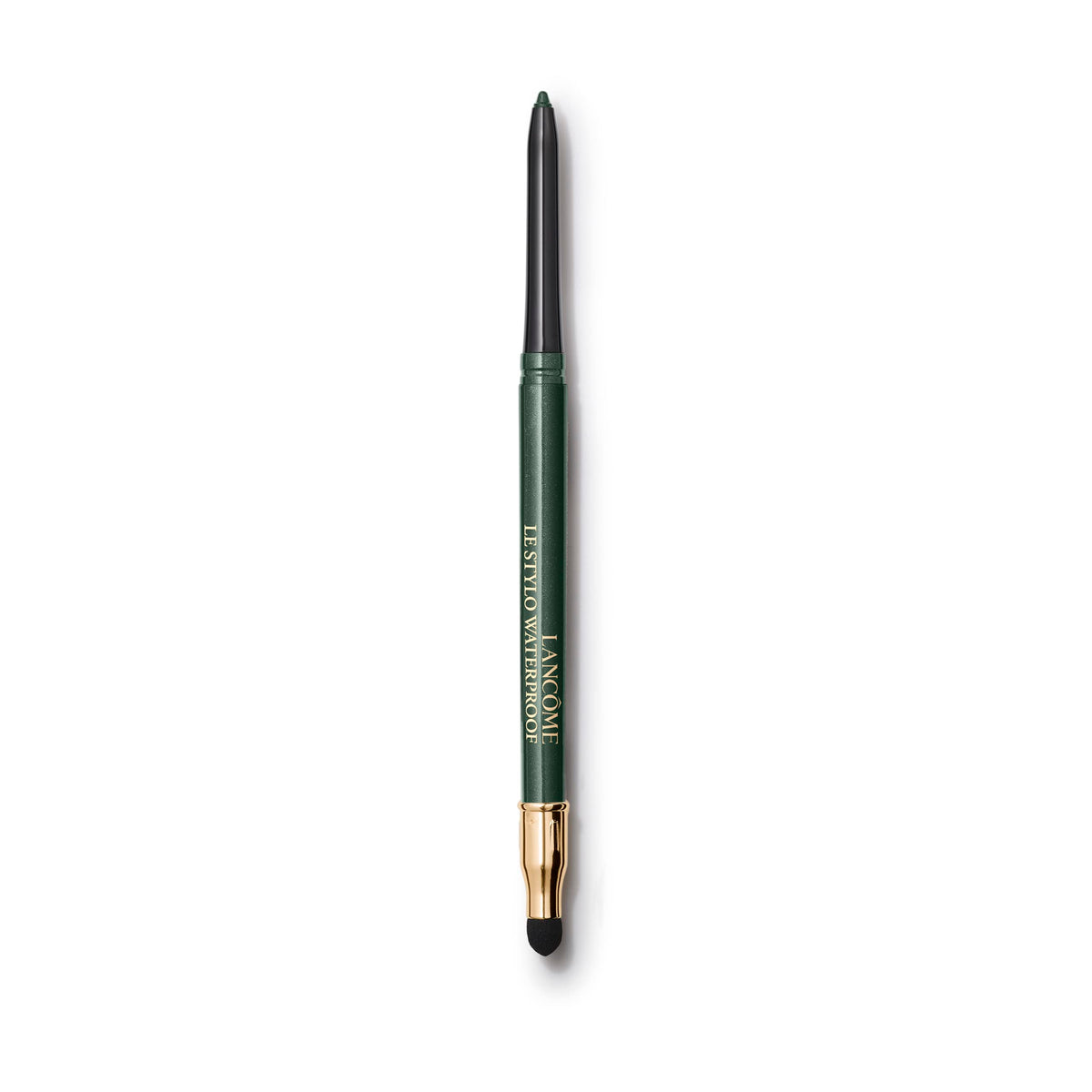 Lancôme Le Stylo front view showing sleek pencil and Ivy color benefit long wear