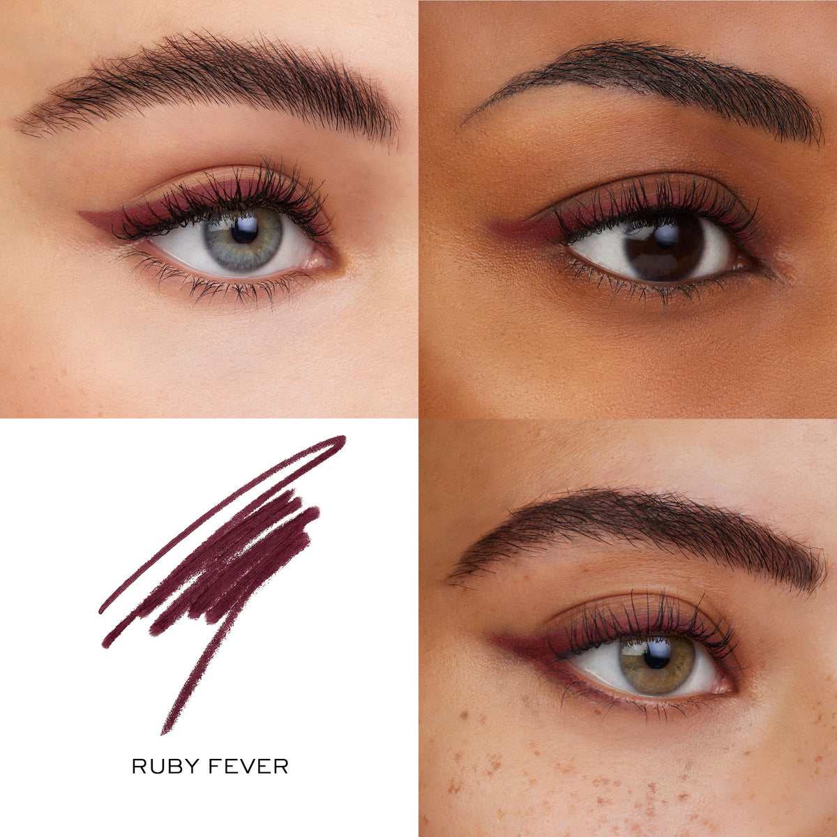 Lancôme color swatch of Ruby Fever showing rich pigment and blendability