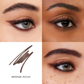 Lancôme pencil tip close-up showing creamy texture for smooth, tug-free application