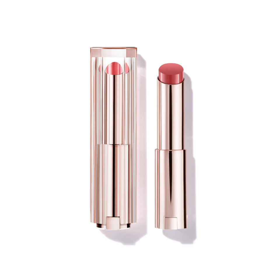 Lancôme lip balm tube front view showing shade and glossy finish benefit