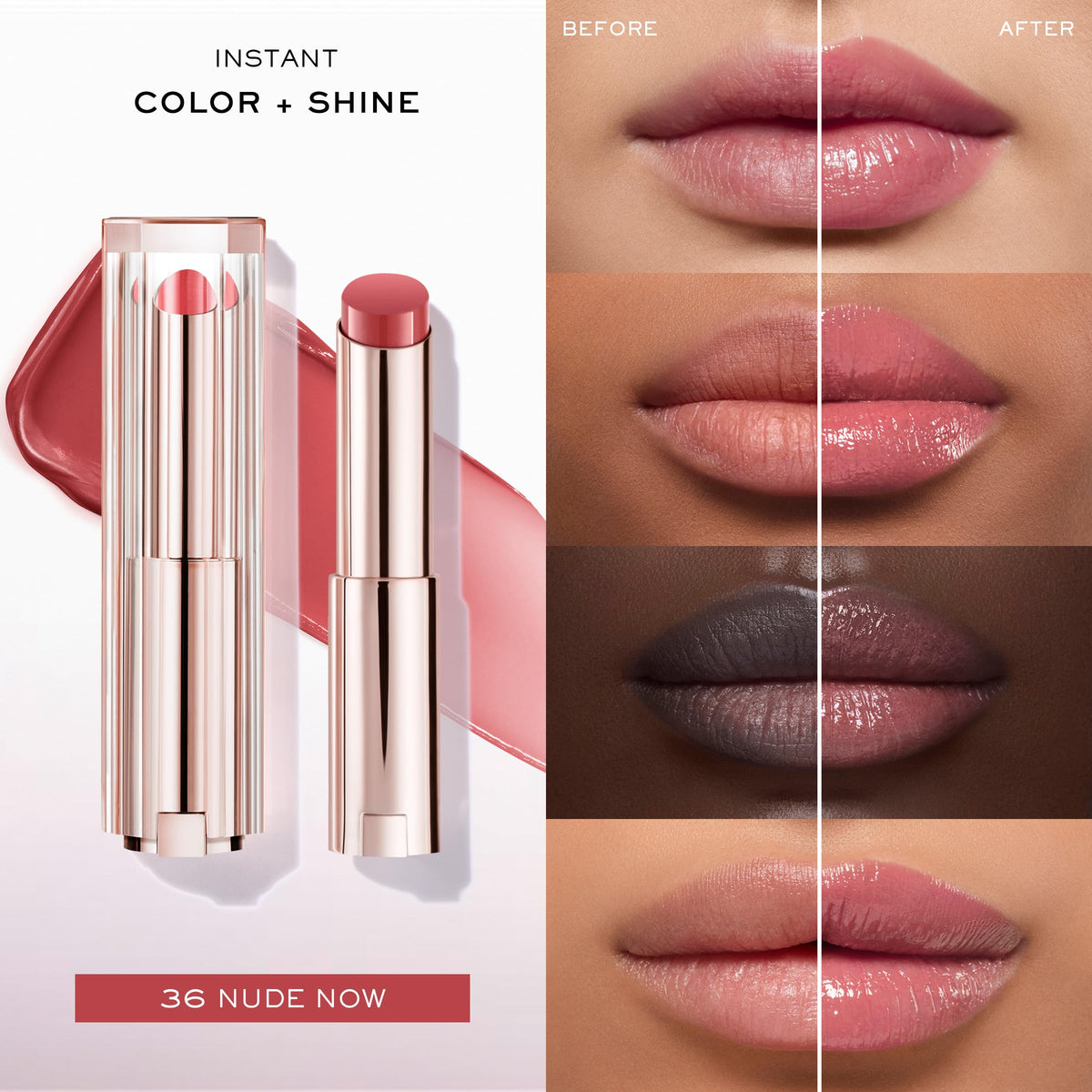 Lancôme swirl of Butterglow product showing creamy shine and nourishment