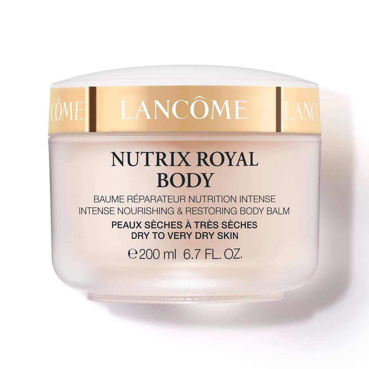 Lancôme Nutrix Royal jar front view showing product and packaging, highlights nourishing benefits