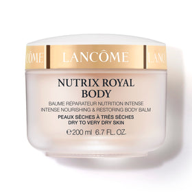 Lancôme Nutrix Royal jar front view showing product and packaging, highlights nourishing benefits