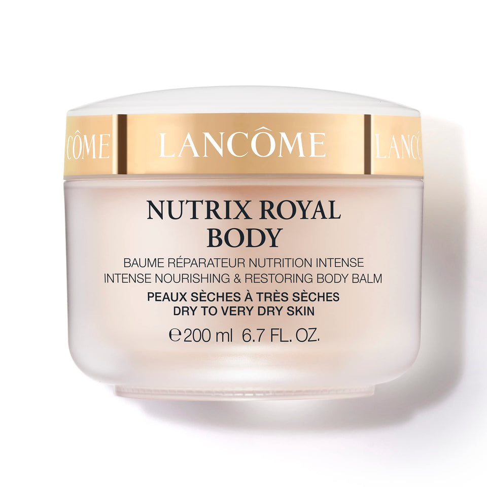 Lancôme Nutrix Royal jar front view showing product and packaging, highlights nourishing benefits