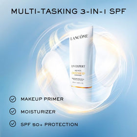 Lancôme dispensing cream from tube for controlled, mess-free use