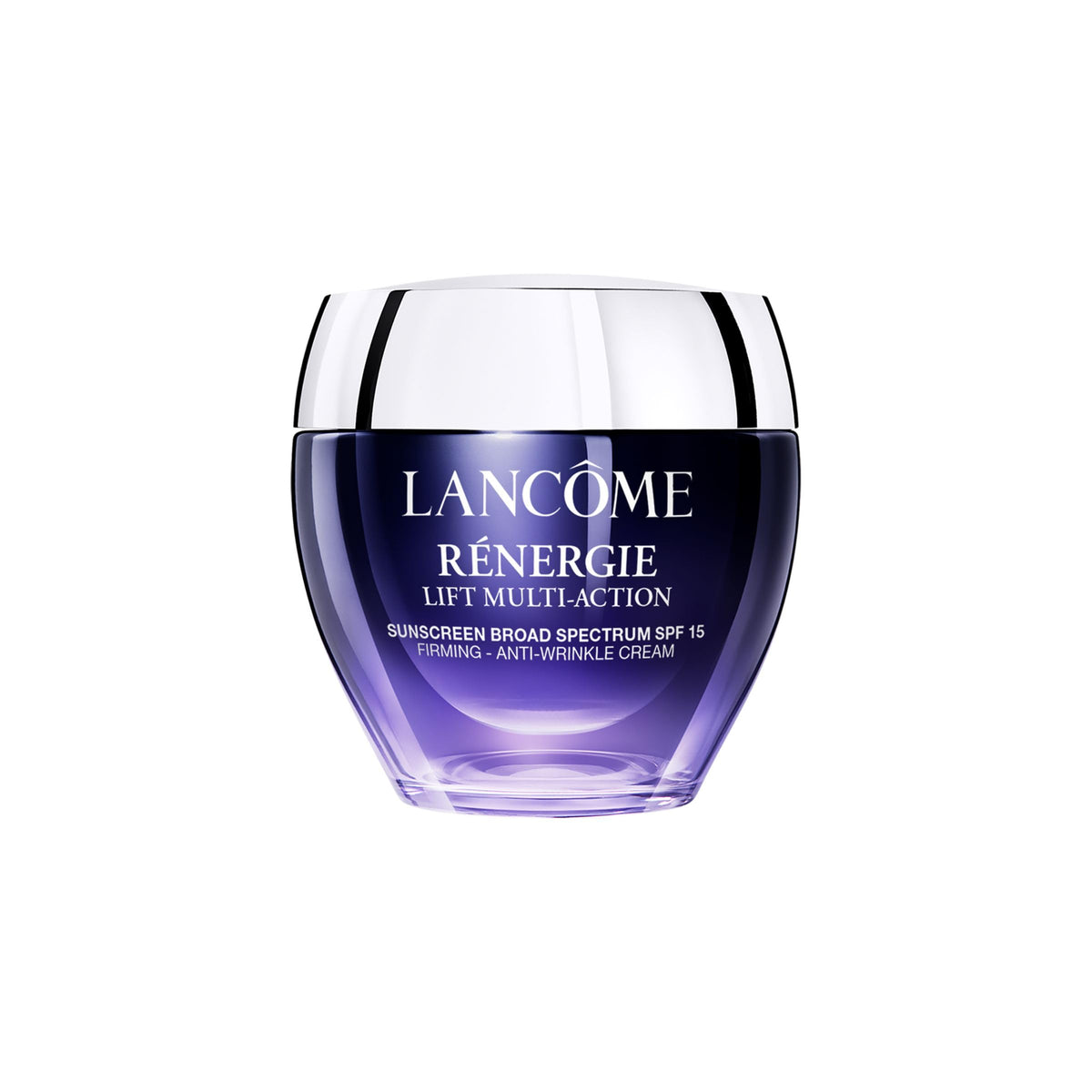 Lancôme Rénergie Lift front pump jar showing packaging and product benefit