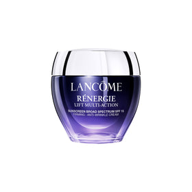 Lancôme Rénergie Lift front pump jar showing packaging and product benefit