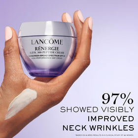 Lancôme cream texture close-up showing smooth finish and hydration benefit
