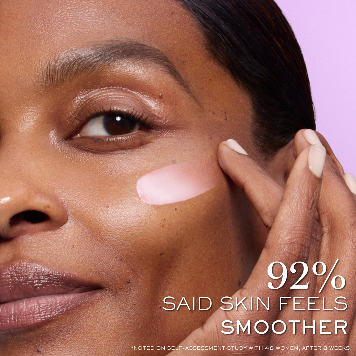 Lancôme product back label showing ingredients list and usage benefits