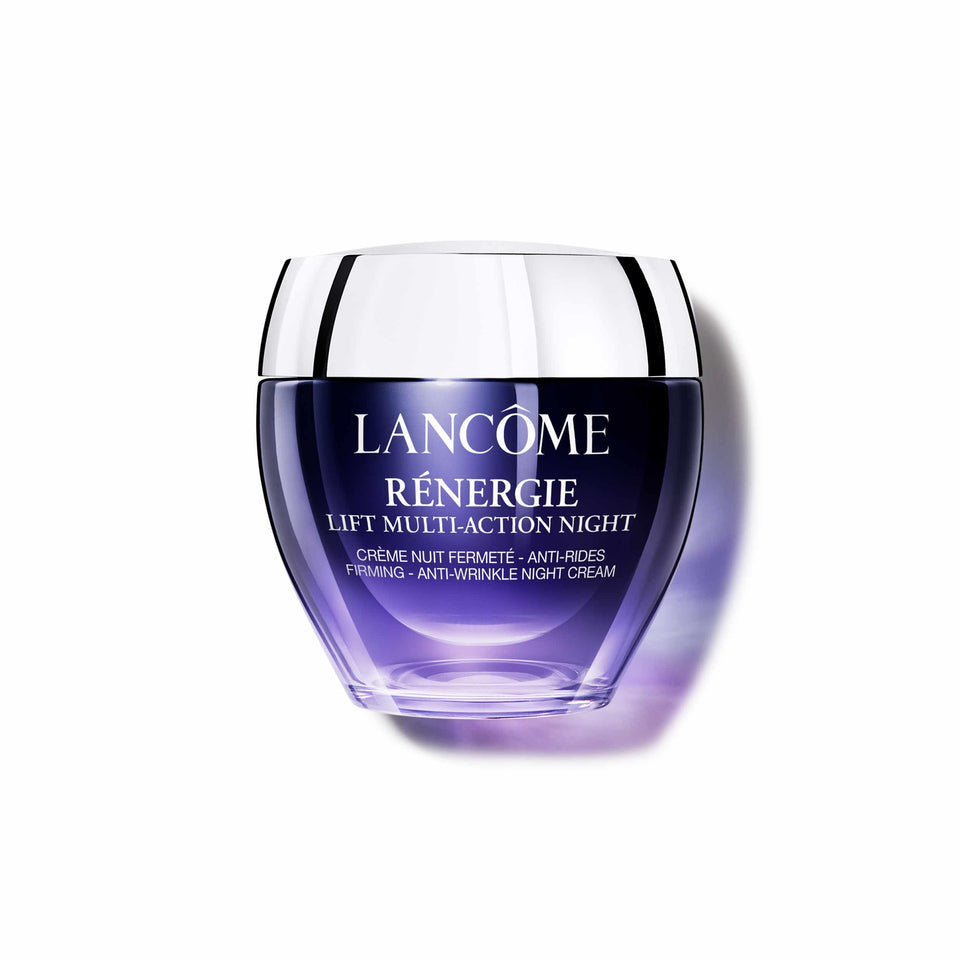 Lancôme jar front view showing sleek packaging and product benefit