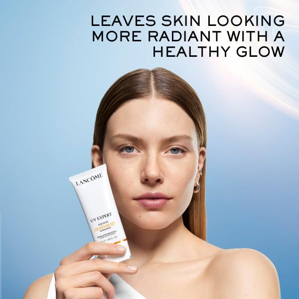 Lancôme tube next to hand showing compact 1.7 fl oz size advantage