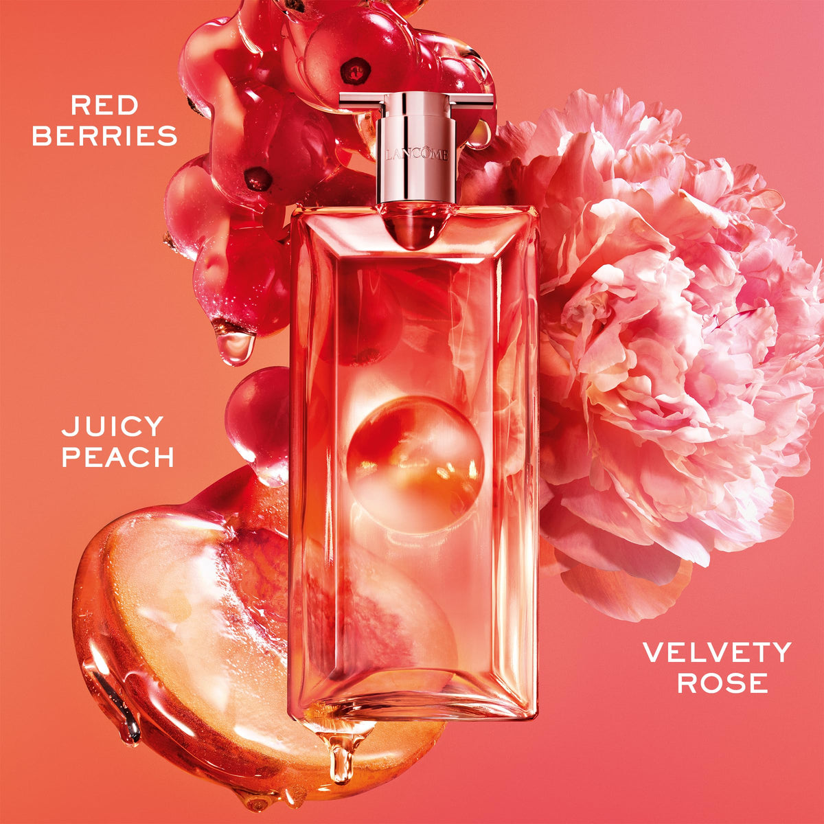 Lancôme perfume being spritzed on wrist demonstrating application for lasting wear