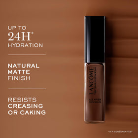 Lancôme before and after coverage comparison showing concealer’s full coverage benefit