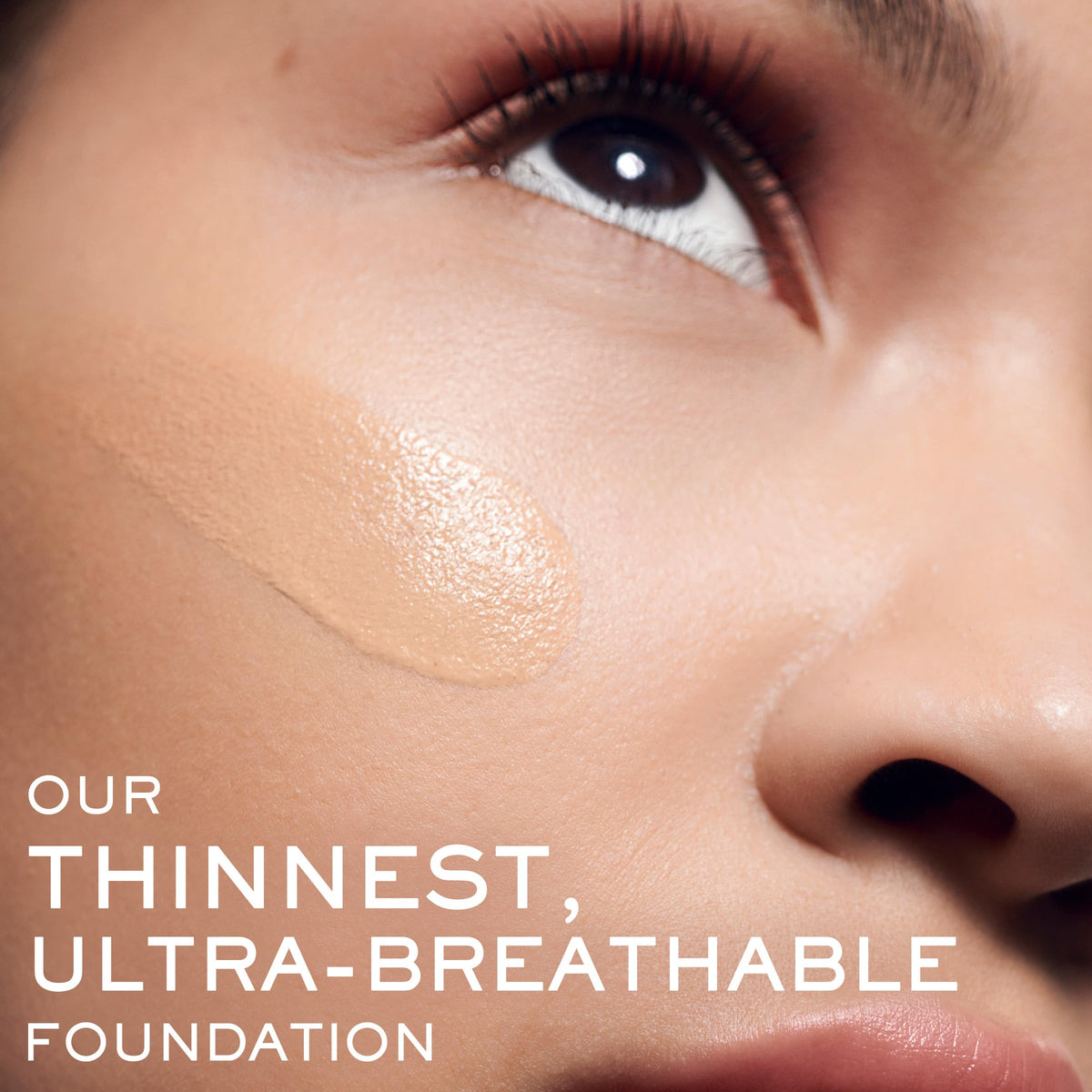 Lancôme label close-up highlighting ingredient callouts and dermatological testing benefit