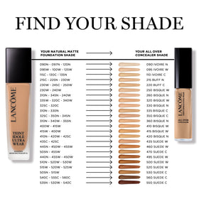 Lancôme concealer flatlay with makeup tools showing multiuse highlighting and contouring
