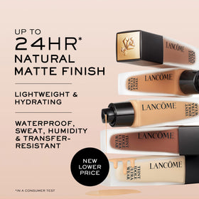 Lancôme pump detail focusing on controlled dosage and hygienic design