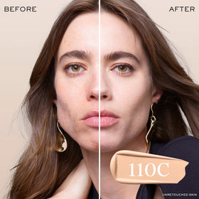 Lancôme foundation texture swatch highlighting smooth blendability and finish