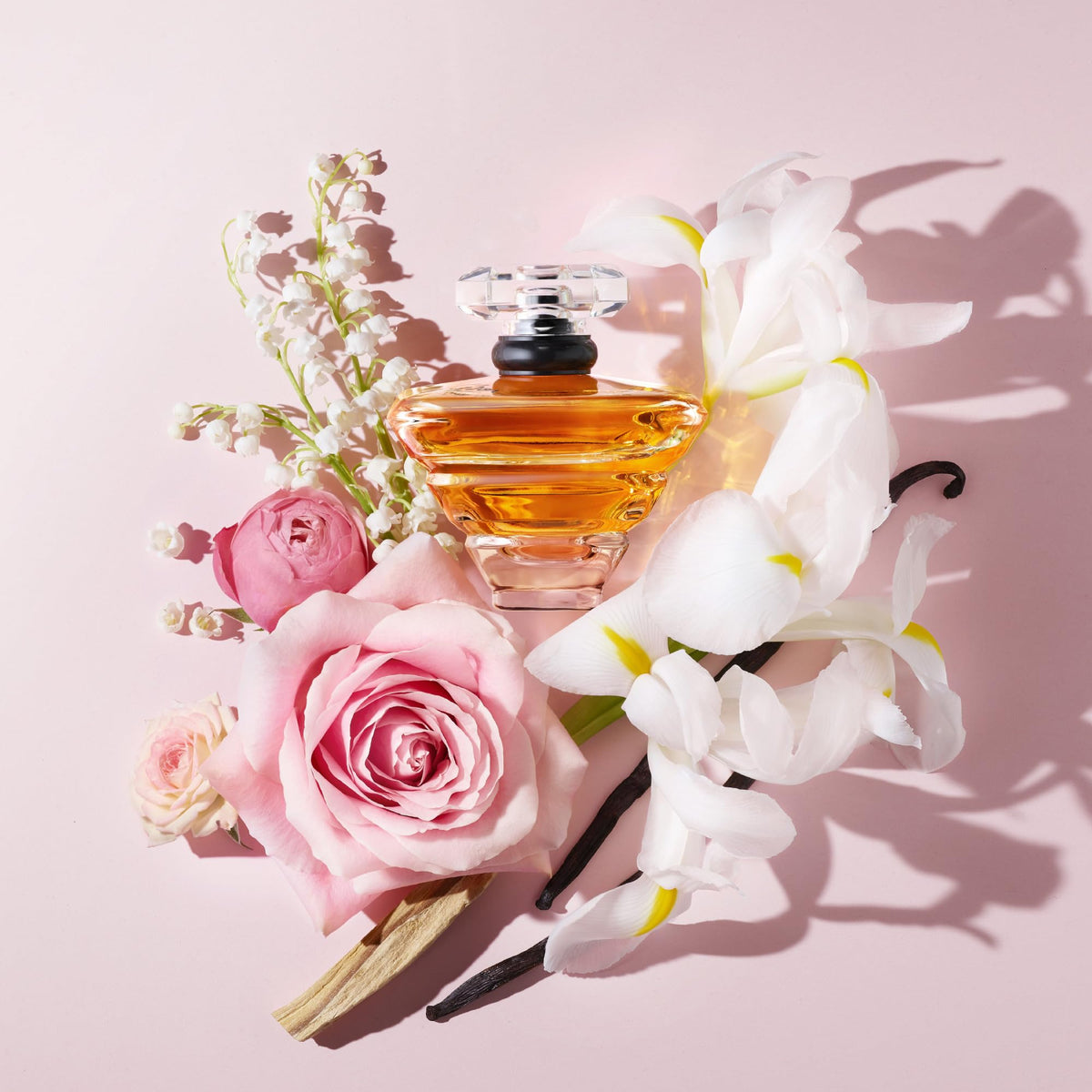 Lancôme Trésor diamond cap detail emphasizing luxury finish and polish