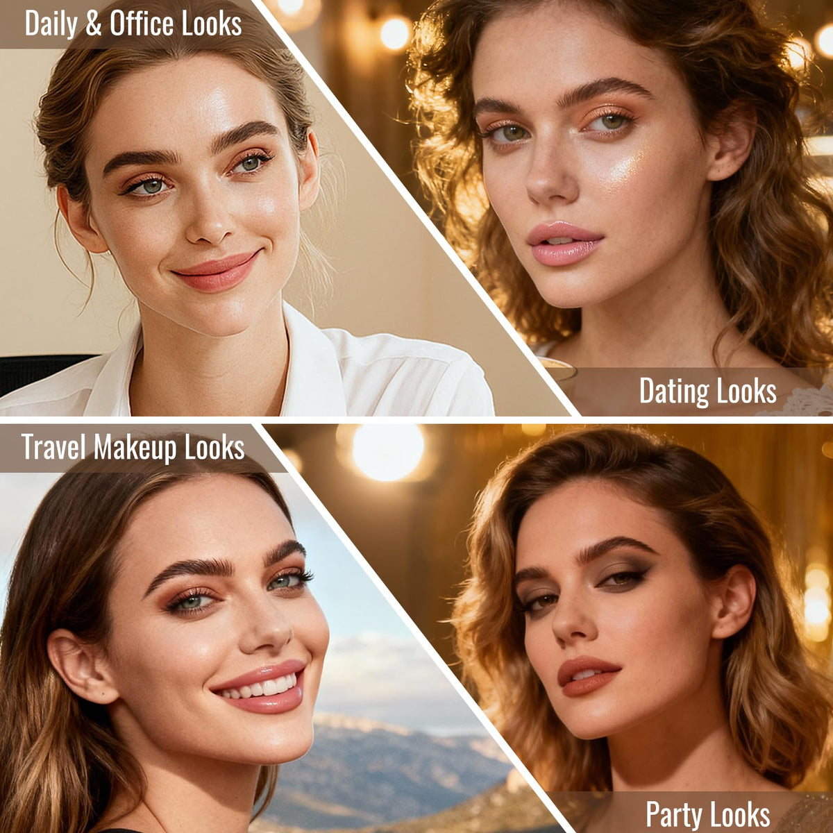 LANDMOON packaging back label listing shade names and vegan claim