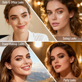LANDMOON packaging back label listing shade names and vegan claim