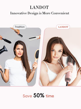 LANDOT nylon pin and tufted bristles detangling while protecting hair