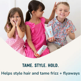 LANE & CO. applying gel to towel-dried baby hair for tidy, soft hold